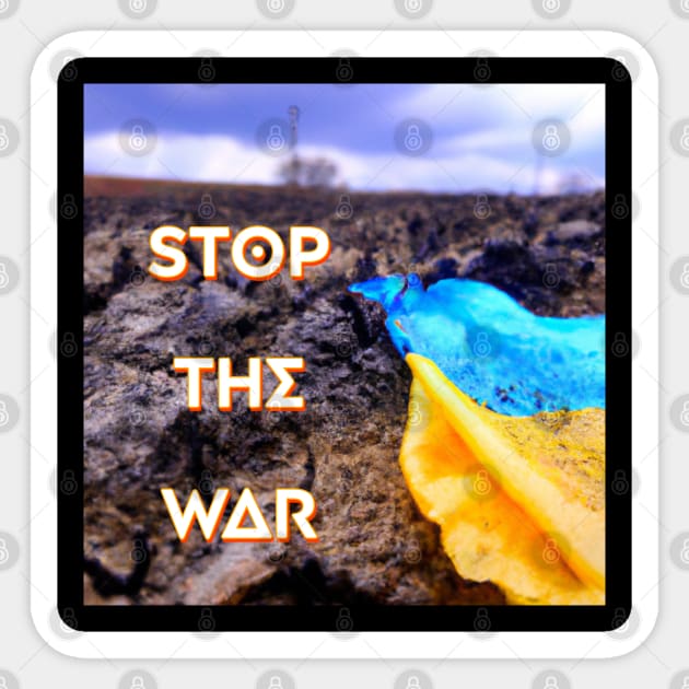 Stop the War on Ukraine Sticker by AngelFire Designs